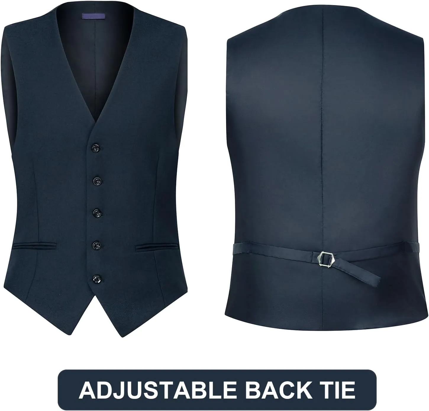3 Pieces Mens Suit Slim Fit Suits, Two Button Notch Lapel Jacket Vest Pants with Tie for Party/Business