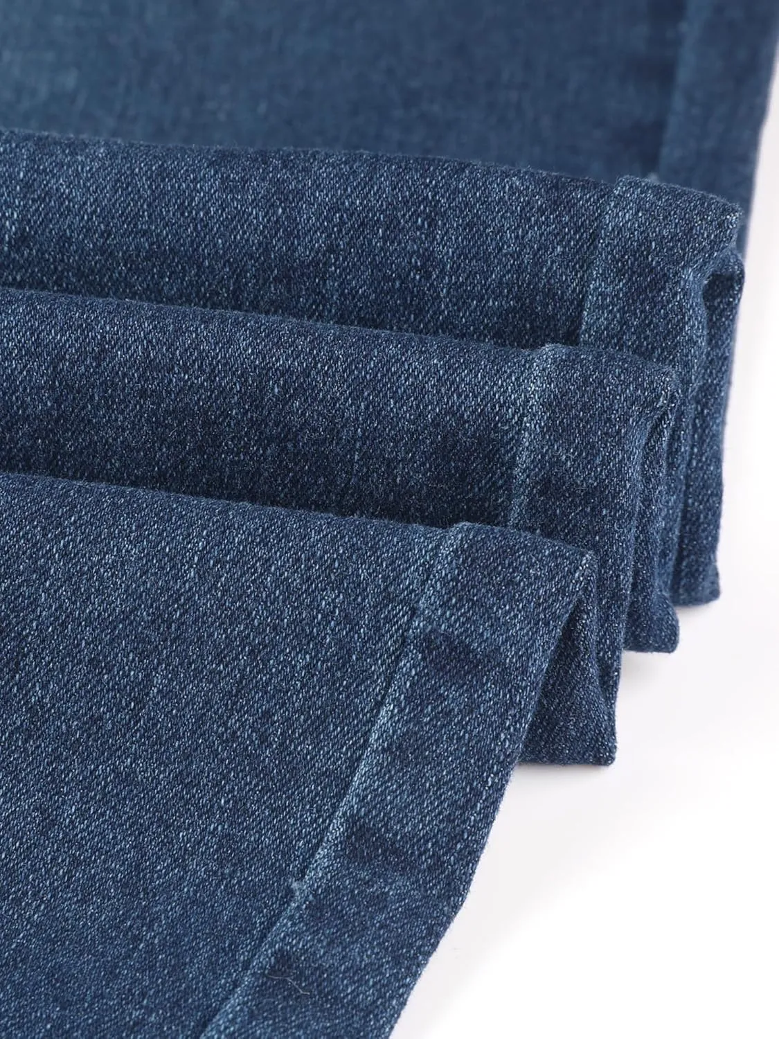 Allegra K Wide Leg Jeans for Women's High Waisted Stretchy Straight Leg Jeans Buttoned Loose Denim Pants