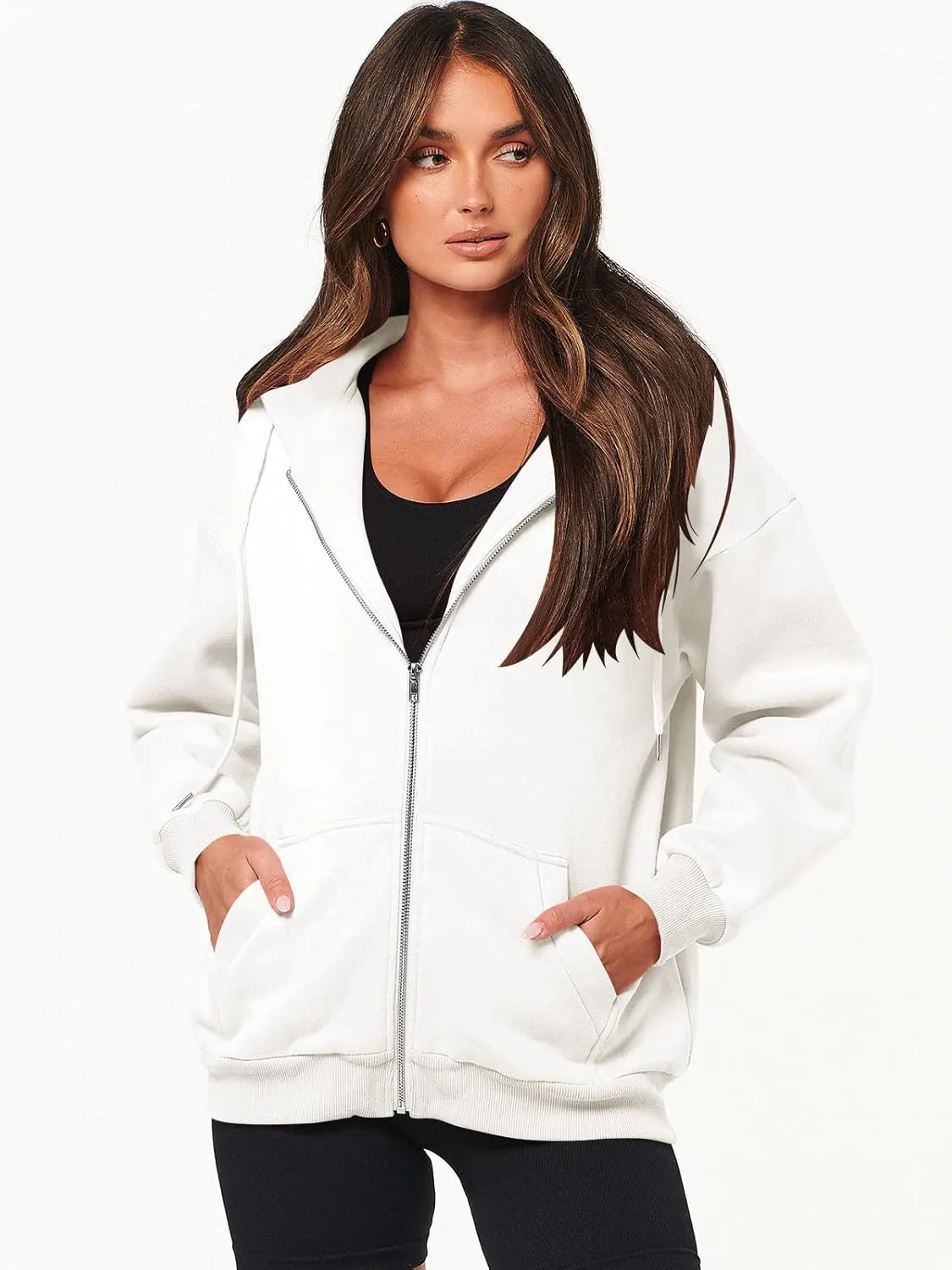 ANRABESS Womens Zip Up Hoodies Long Sleeve Oversized Sweatshirts Fleece Y2K Jacket Pockets 2025 Fall Outfits Fashion Clothes