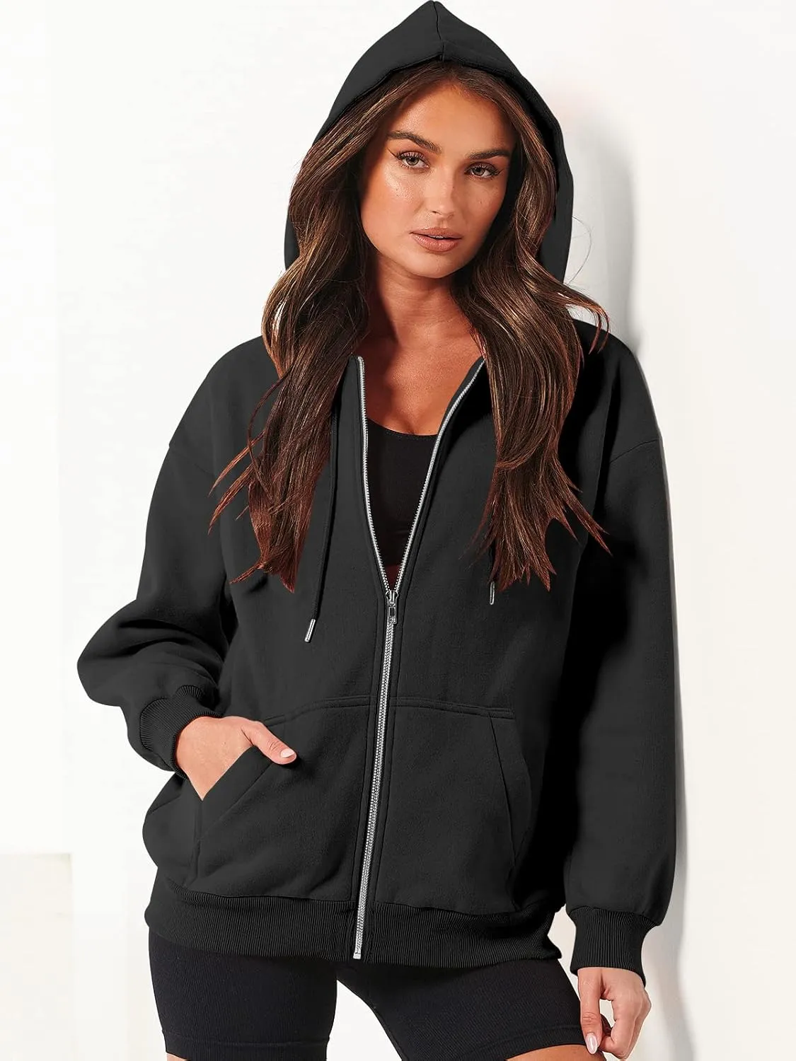 ANRABESS Womens Zip Up Hoodies Long Sleeve Oversized Sweatshirts Fleece Y2K Jacket Pockets 2025 Fall Outfits Fashion Clothes