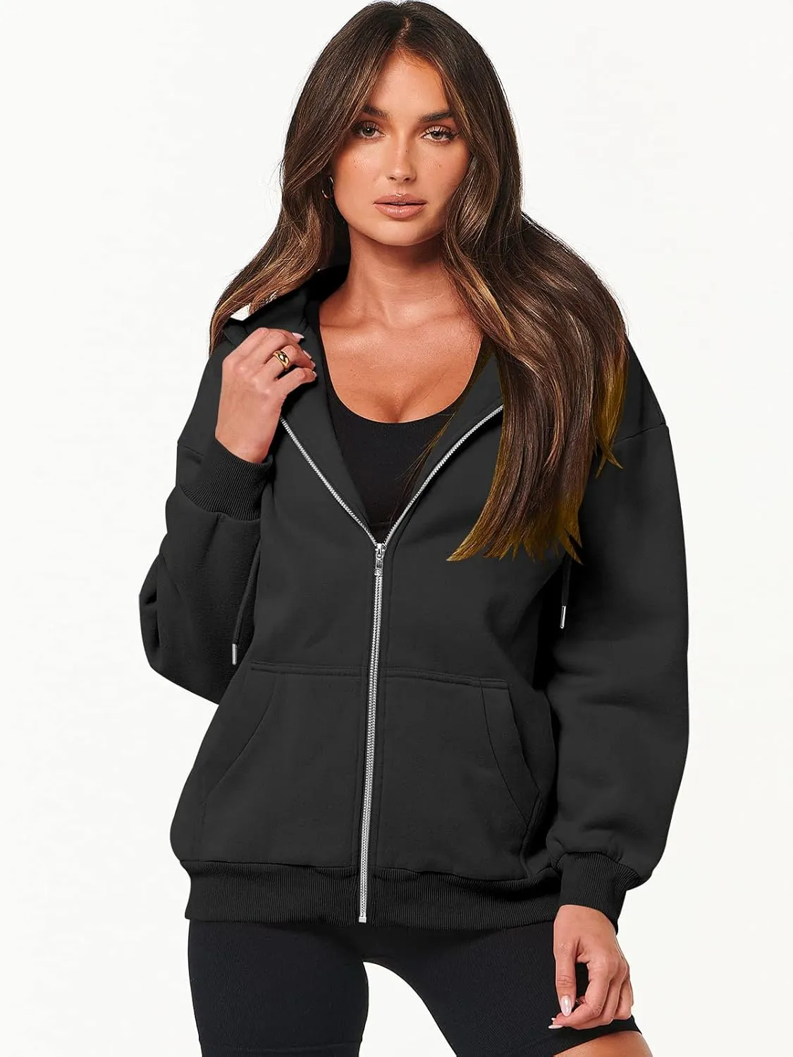 ANRABESS Womens Zip Up Hoodies Long Sleeve Oversized Sweatshirts Fleece Y2K Jacket Pockets 2025 Fall Outfits Fashion Clothes