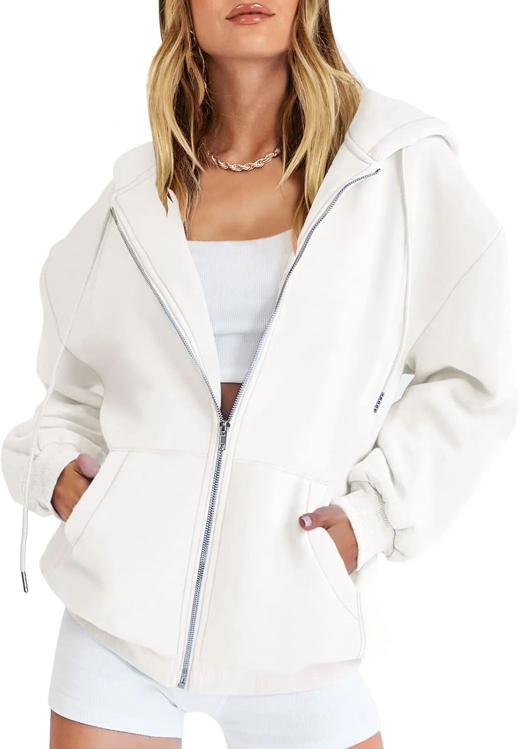 ANRABESS Womens Zip Up Hoodies Long Sleeve Oversized Sweatshirts Fleece Y2K Jacket Pockets 2025 Fall Outfits Fashion Clothes
