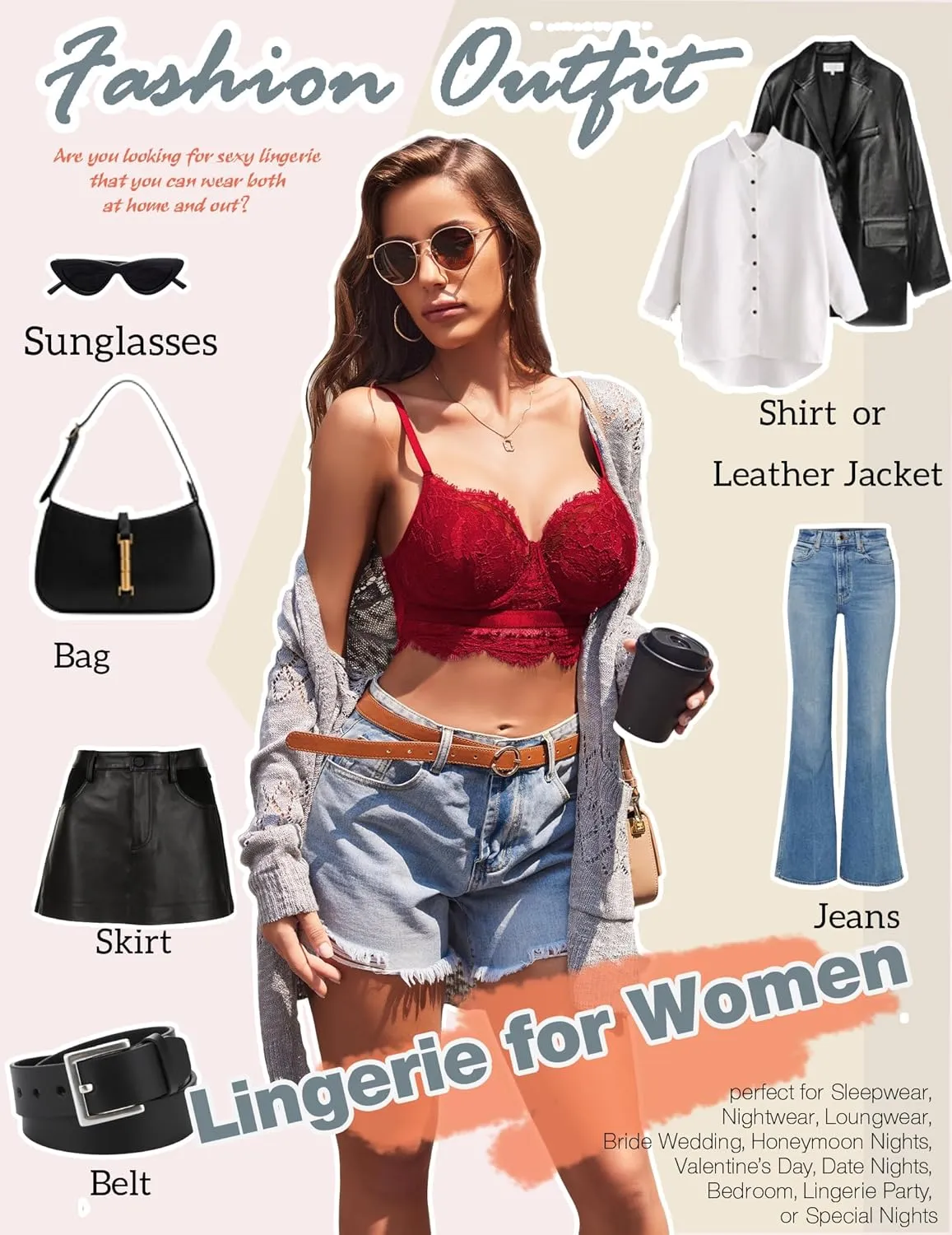 Avidlove Lace Bralettes for Women Y2k Strap Bustier Cami Top V Neck Camisole Lingerie