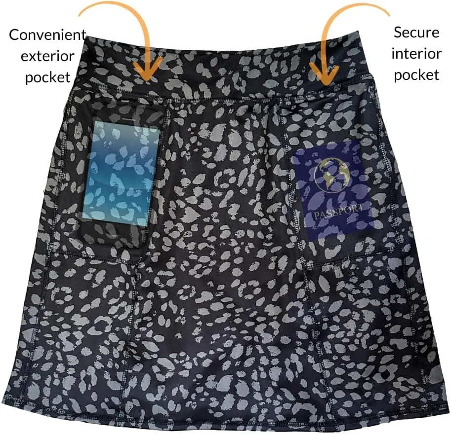 BANDI Pocketed Skirt - Women's Everyday Skirt with Pockets, UPF 50, 4-Way Stretch, Lightweight, Wrinkle-Free  Made in USA