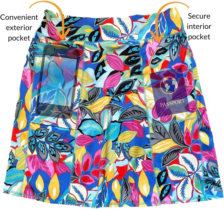 BANDI Pocketed Skirt - Women's Everyday Skirt with Pockets, UPF 50, 4-Way Stretch, Lightweight, Wrinkle-Free  Made in USA