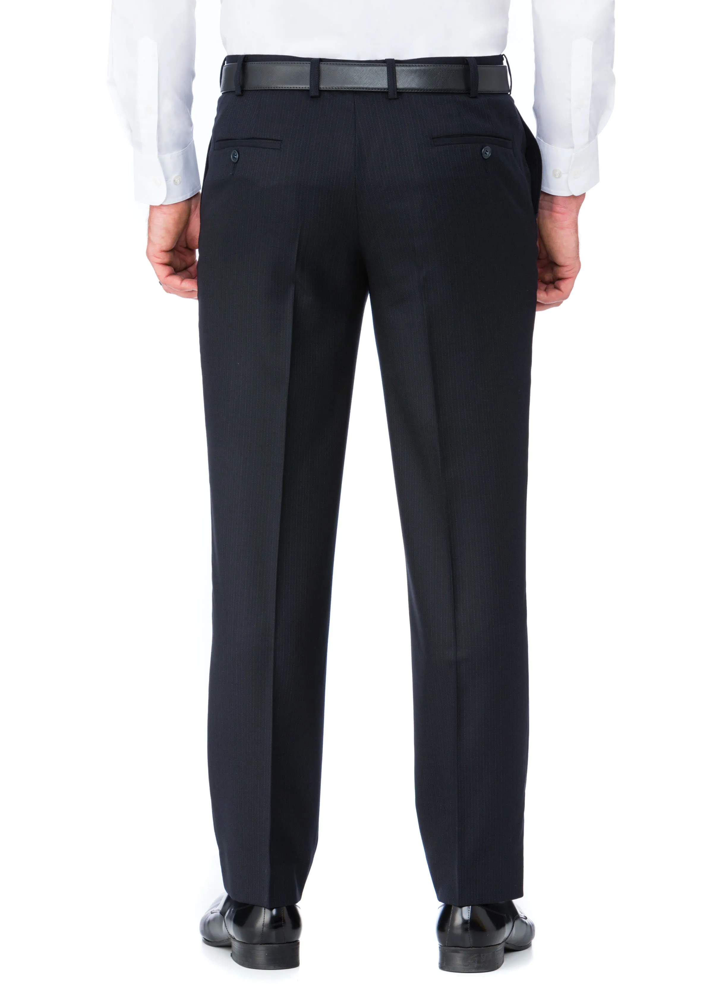 BANYAN FLAT FRONT TROUSER - NAVY
