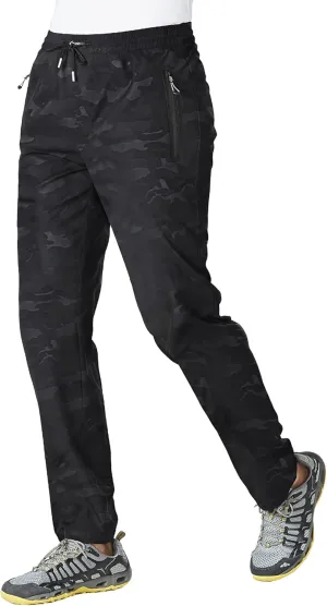 BASUDAM Men's Athletic Pants Thin Lightweight Quick Dry Zipper Pockets Outdoor Sports Pants for Running Jogging Hiking