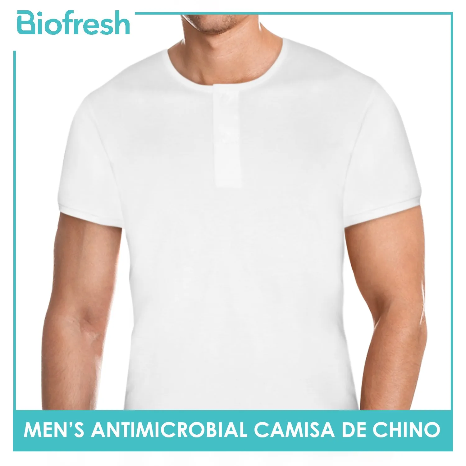 Biofresh Men's Antimicrobial Camisa De Chino Short Sleeves UMSC1