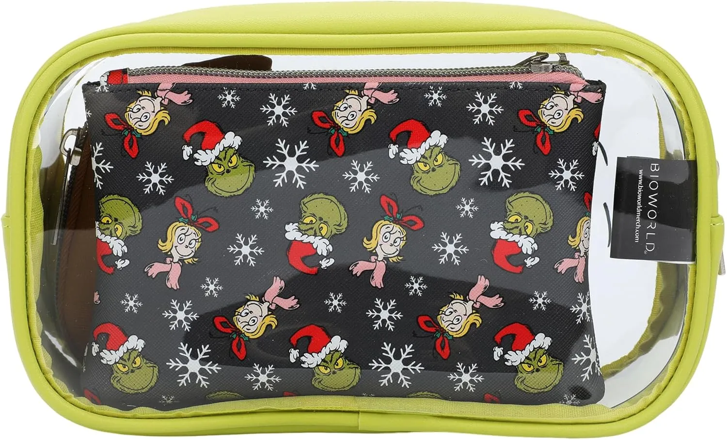 Bioworld Dr. Seuss Grinch Travel Cosmetic Bags - Set of 3