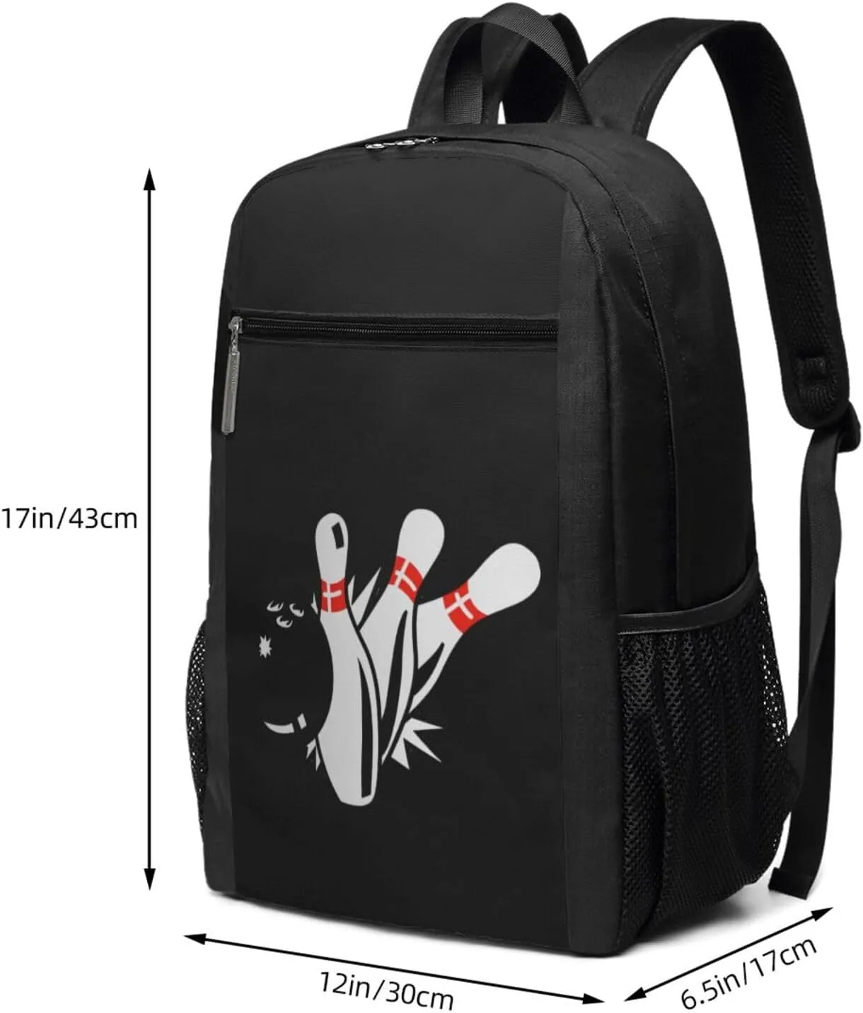 Bowling Sign Backpack 17 Inch For Travel Laptops Backpack