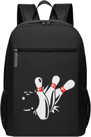 Bowling Sign Backpack 17 Inch For Travel Laptops Backpack