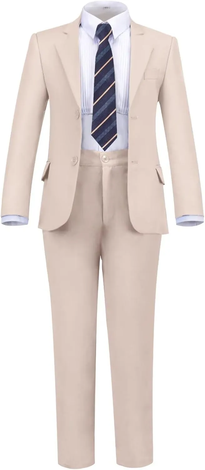 Boys Formal Suit Set Complete Outfit Slim Fit Tuxedo for Boy