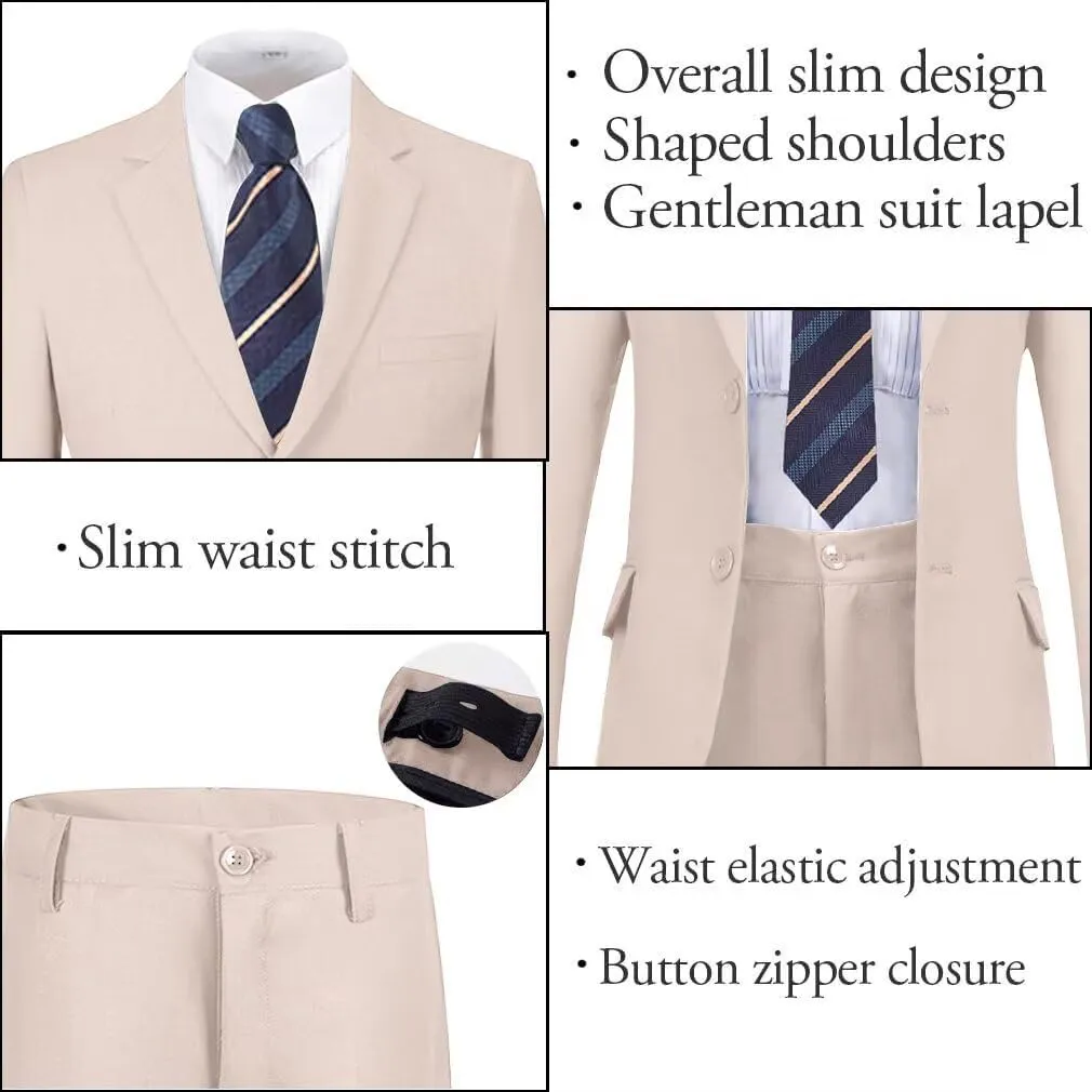 Boys Formal Suit Set Complete Outfit Slim Fit Tuxedo for Boy