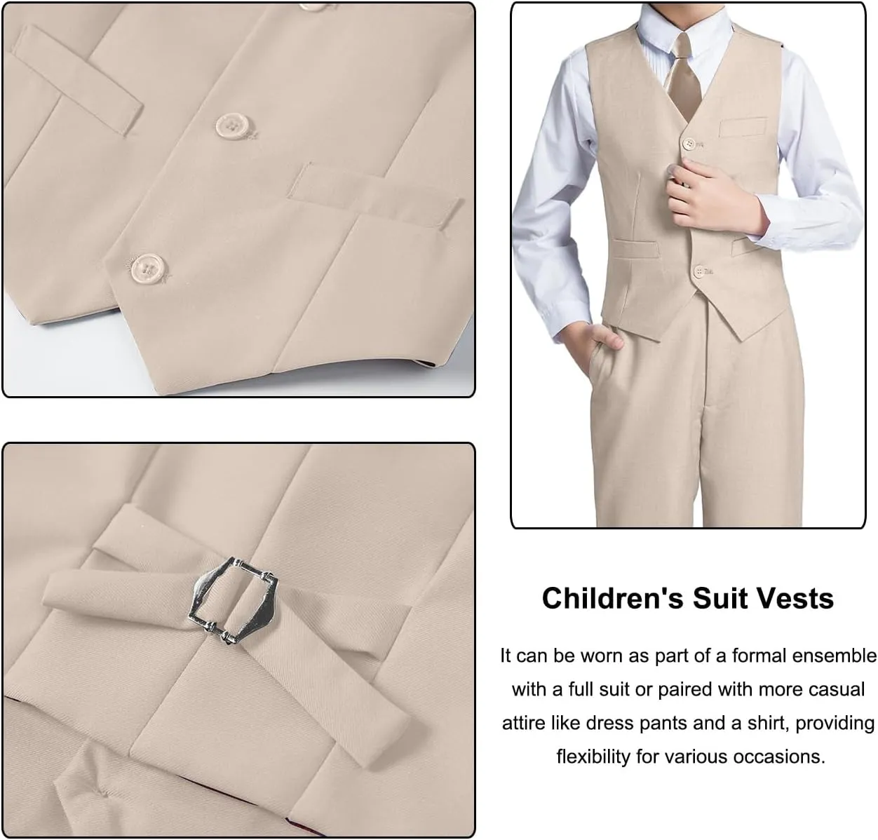 Boys Suit for Kids Teens Formal 5 Piece Tuxedo Suit Set