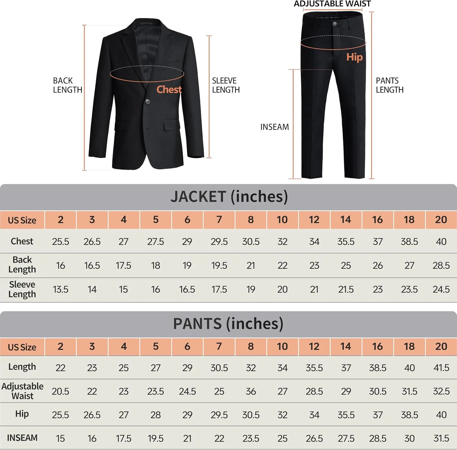 Boys Suit Teenager Suits Set for Boys, Kids Slim Fit Formal Wear Tuxedo, Ring Bearer Outfit for Wedding