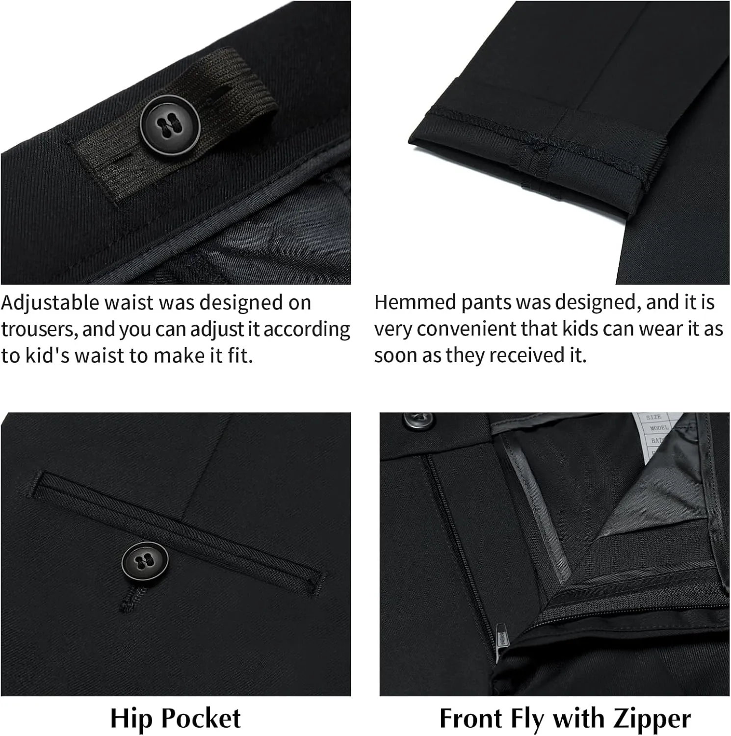 Boys Suit Teenager Suits Set for Boys, Kids Slim Fit Formal Wear Tuxedo, Ring Bearer Outfit for Wedding