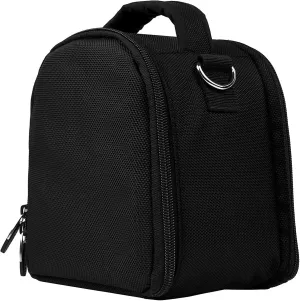 BPC Portable DSLR Camera Bag with Accessory Pocket, Compact Travel Camera Pouch for Camcorders and Gear, Adjustable Shoulder Strap, and Rear Storage (Black)