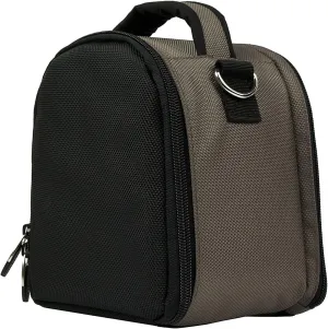 BPC Portable DSLR Camera Bag with Accessory Pocket, Compact Travel Camera Pouch for Camcorders and Gear, Adjustable Shoulder Strap, and Rear Storage (Grey)