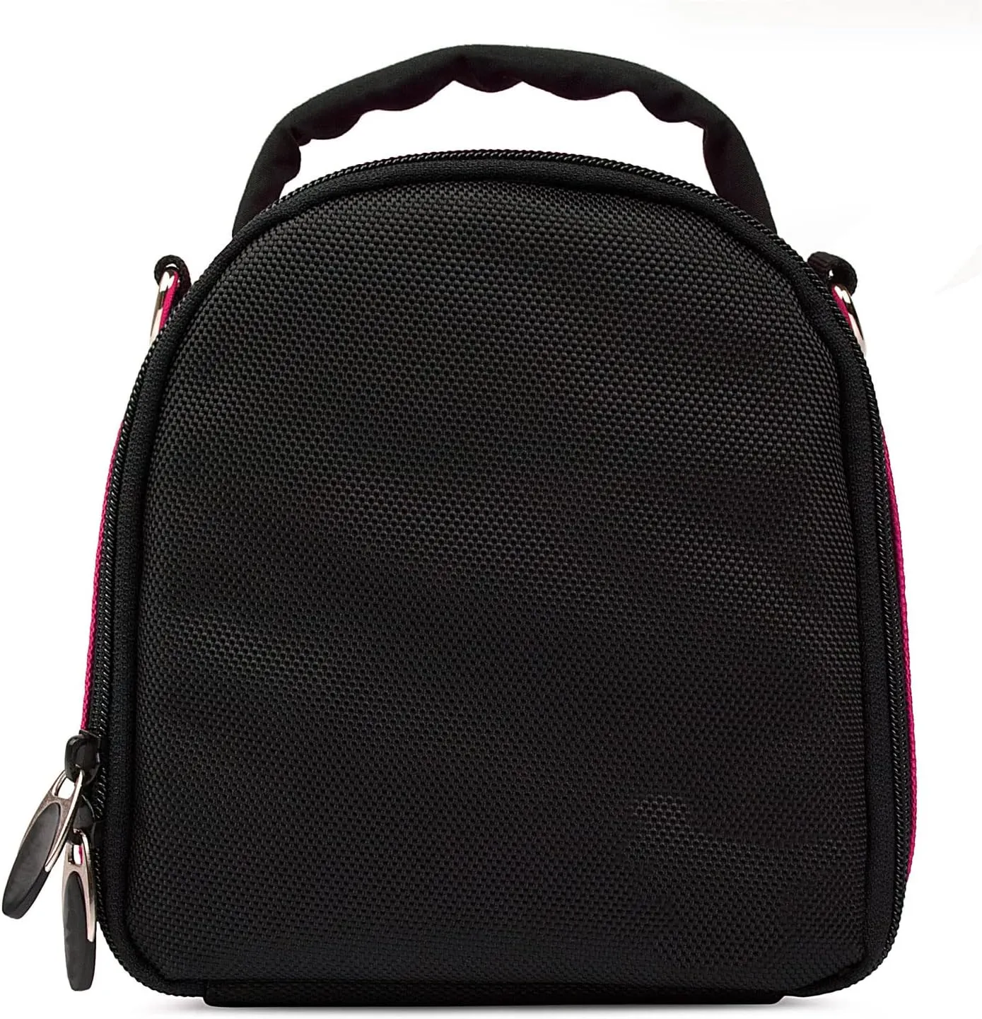 BPC Portable DSLR Camera Bag with Accessory Pocket, Compact Travel Camera Pouch for Camcorders and Gear, Adjustable Shoulder Strap, and Rear Storage (Hot Pink)