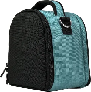 BPC Portable DSLR Camera Bag with Accessory Pocket, Compact Travel Camera Pouch for Camcorders and Gear, Adjustable Shoulder Strap, and Rear Storage (Sky Blue)