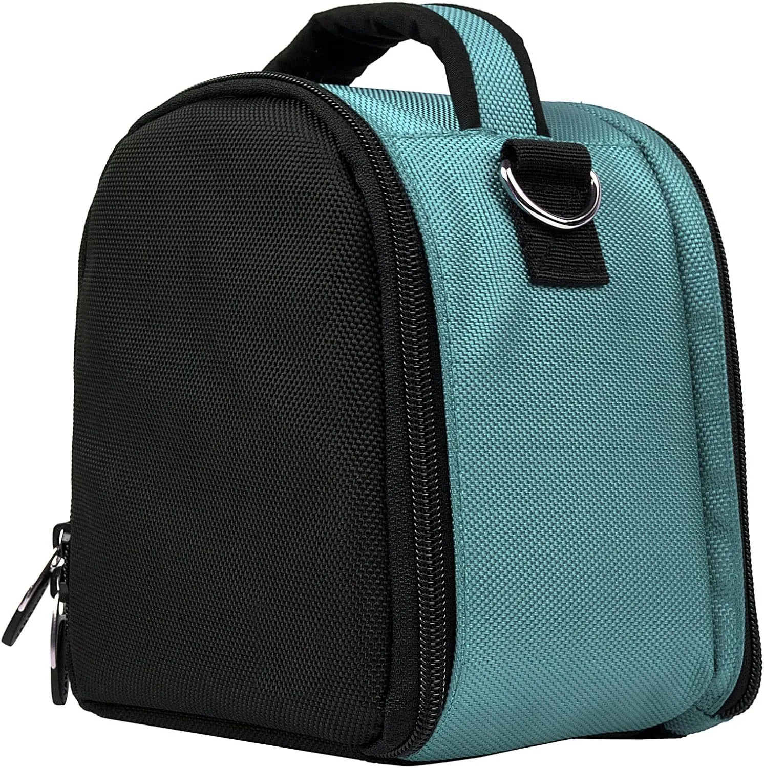 BPC Portable DSLR Camera Bag with Accessory Pocket, Compact Travel Camera Pouch for Camcorders and Gear, Adjustable Shoulder Strap, and Rear Storage (Sky Blue)