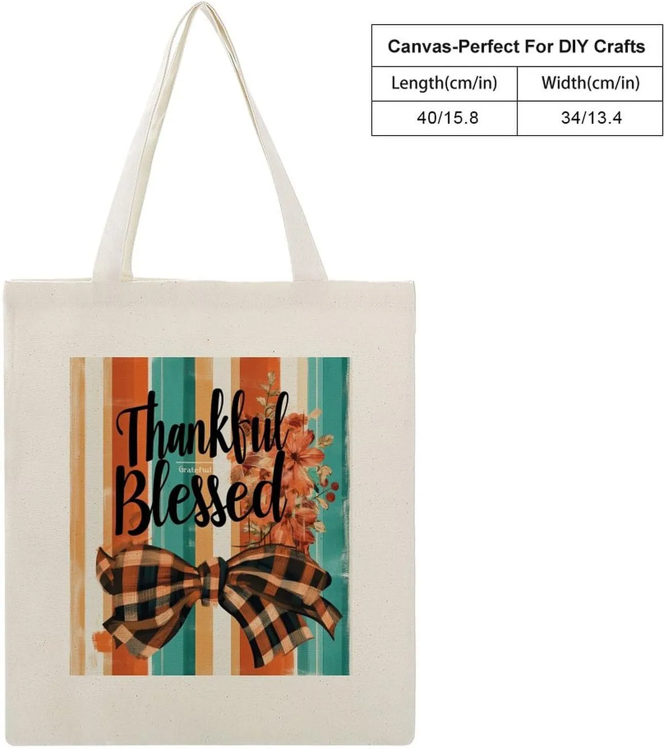 Buffalo Check Halloween Orange And Black The Tote Bag Decorations Reusable Shoulder Tote Bag for Shopping, Gym