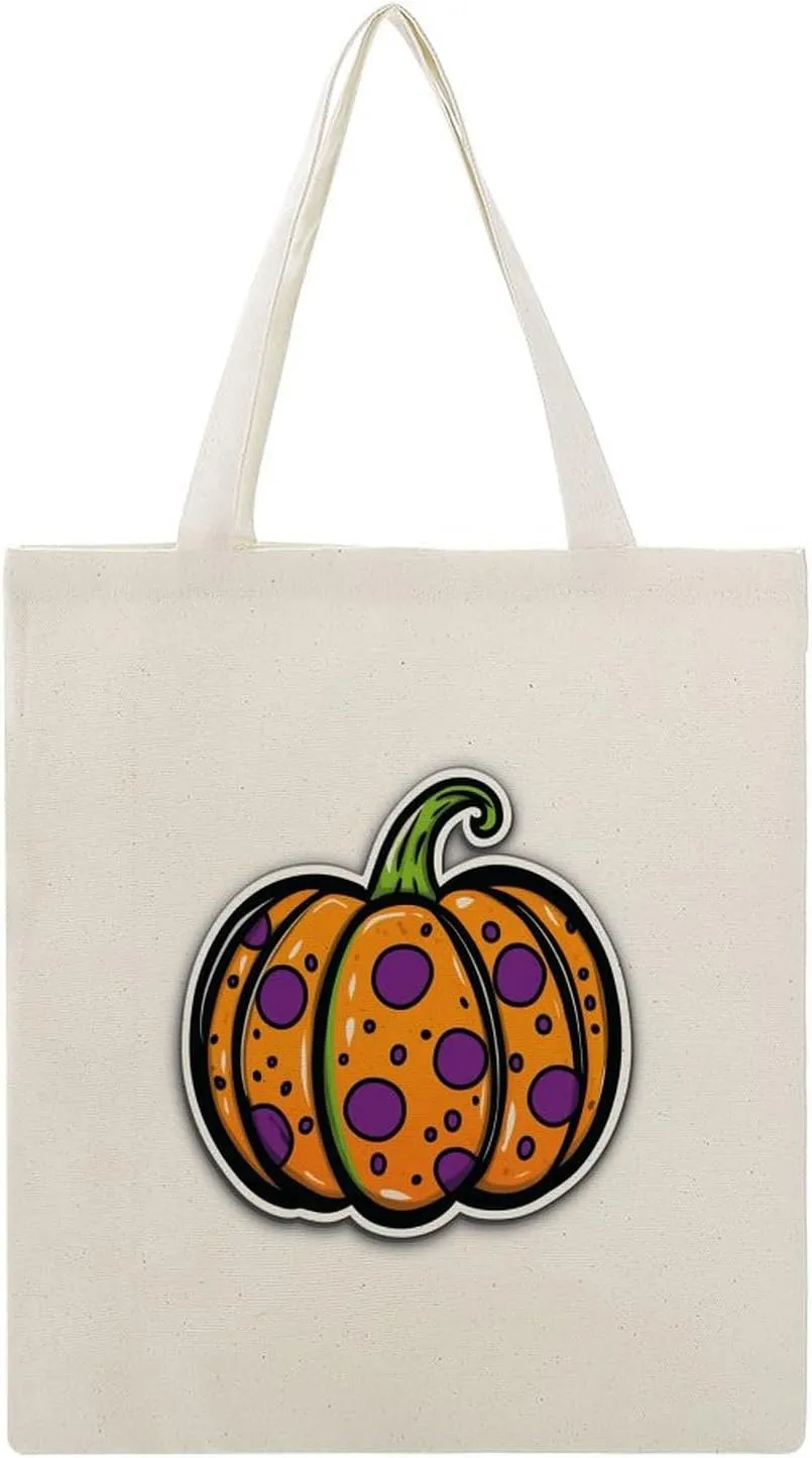 Buffalo Check Halloween Orange And Black The Tote Bag Decorations Reusable Shoulder Tote Bag for Shopping, Gym