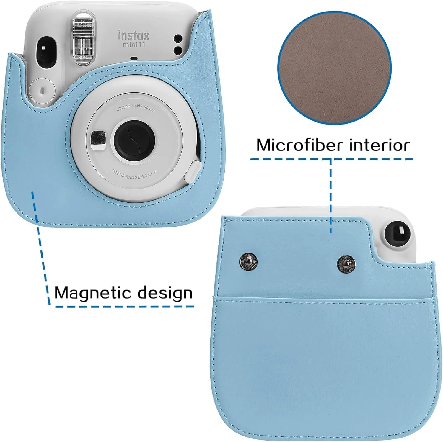 Camera Case fits Instax Mini 7 /8/9/11/12/40 Camera Case  Durable, Portable, and Perfect for Family Adventures and Travel Use