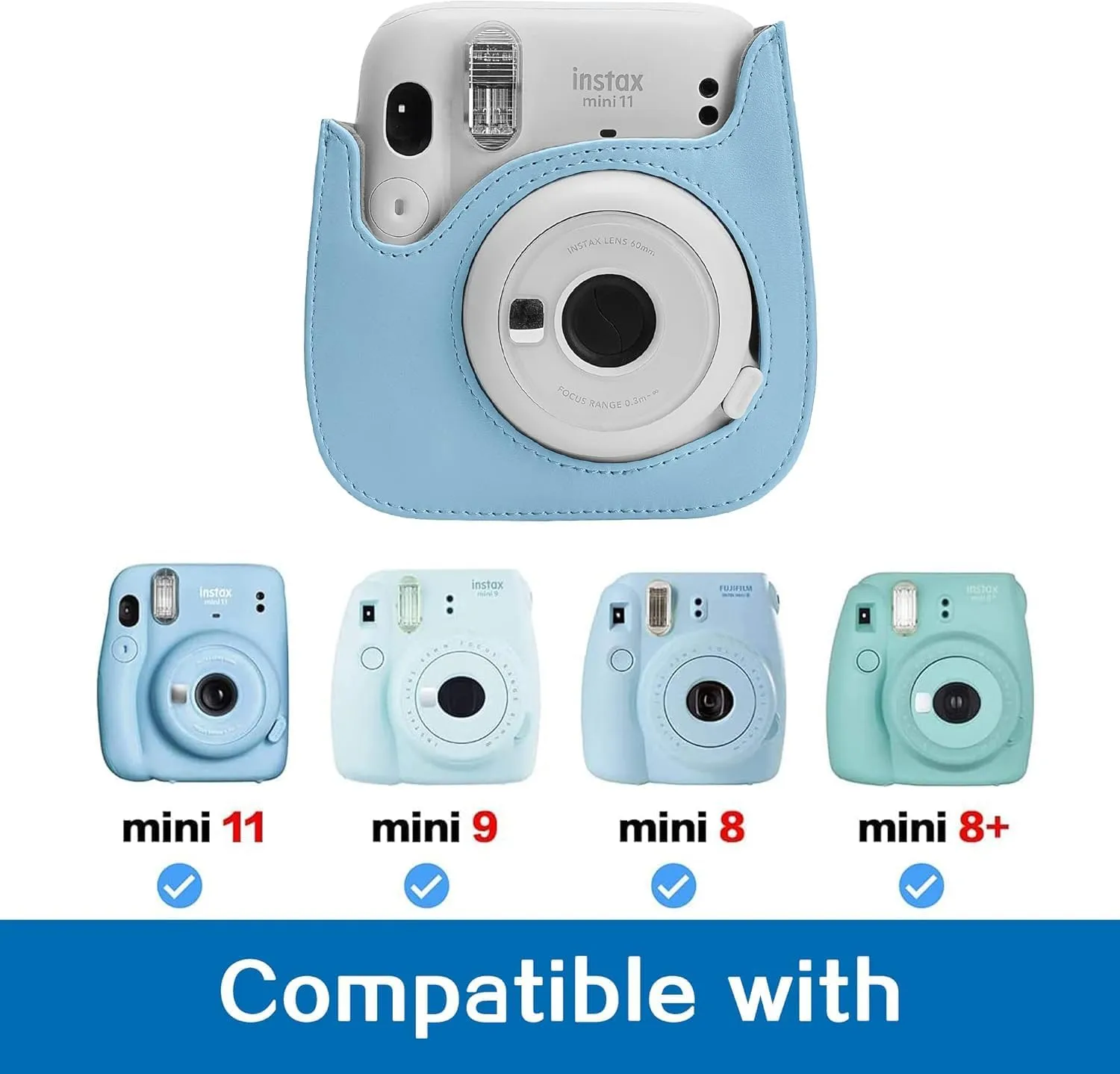 Camera Case fits Instax Mini 7 /8/9/11/12/40 Camera Case  Durable, Portable, and Perfect for Family Adventures and Travel Use
