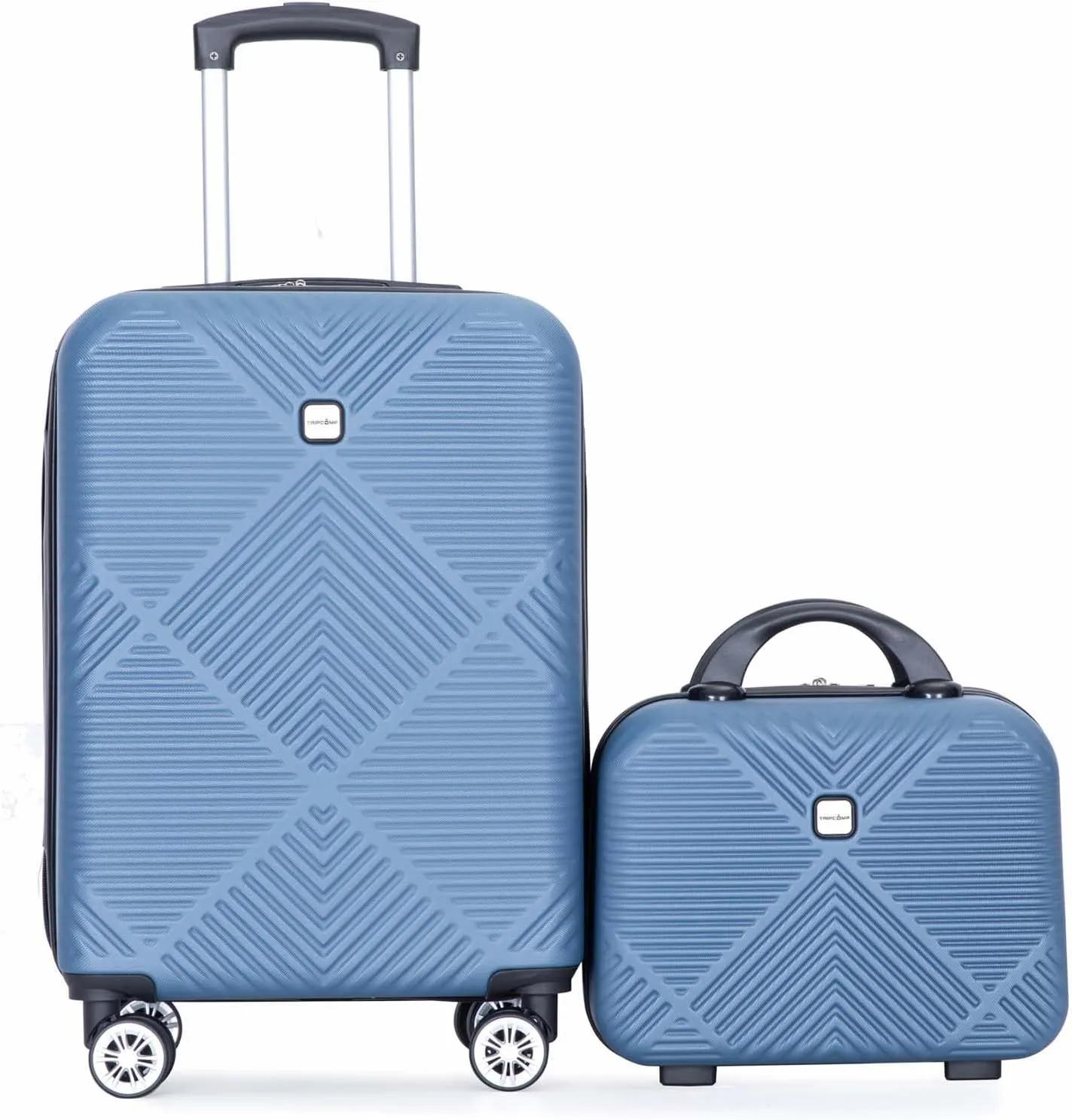 Carry-on Luggage 22x14x9 Airline Approved, 20 Inch Carry on Luggage with Wheels, Hardside Carry On Luggage Set & International Hardshell Luggage Sets 2 Piece with 14 Inch Case (Blue)