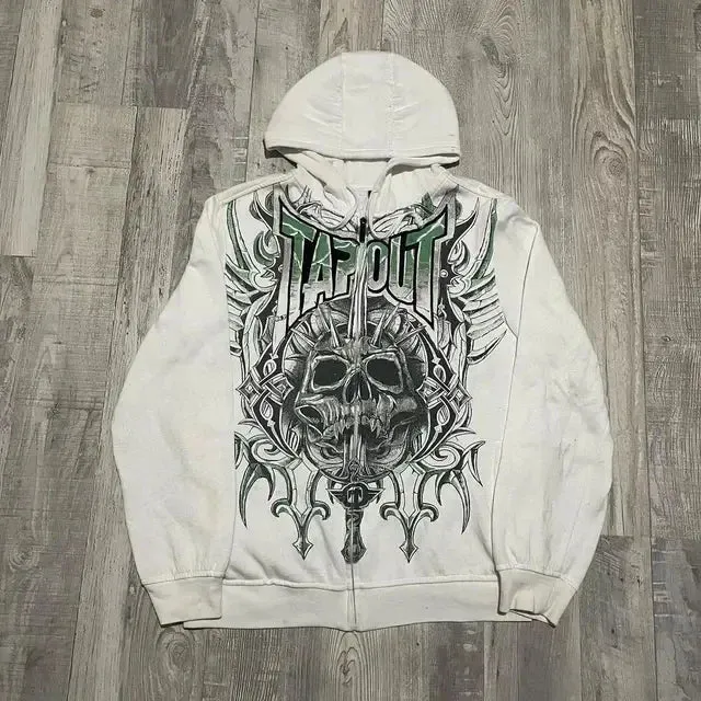 Chicmy-Fall Outfits Outwear Streetwear y2k 90s Fashion Oversized Print Hoodies Women Men Streetwear Punk Goth Zip Up Hoodie Y2k Long Sleeve Hooded Sweatshirt Loose Retro Coats Tops