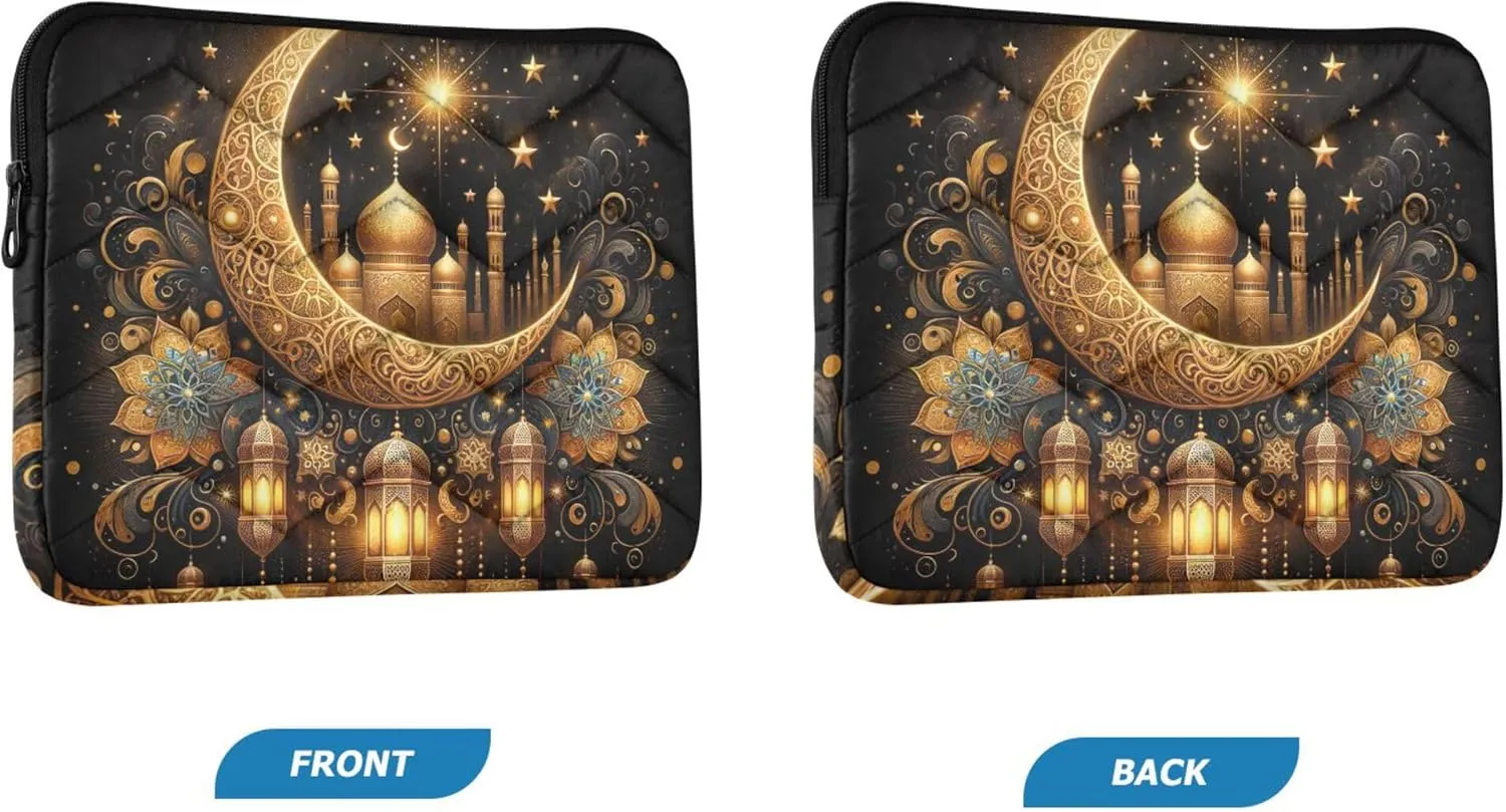 CHIFIGNO Lantern Crescent Glow Gold Laptop Work Bags for Women, 13-13.3 Inch Laptop Bags for Women, Womens Work Bag