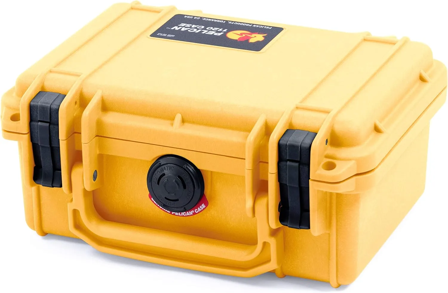 ColorCase Pelican Protector 1120 Case Yellow - Small Size Waterproof Case (Case Only) - Black Latches