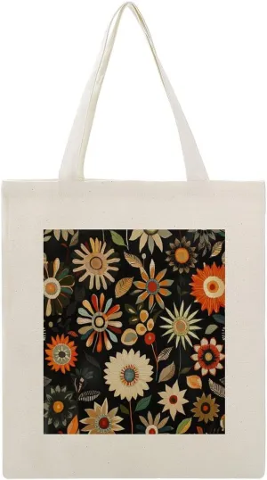 Colorful Cupcakes Thick Canvas Tote Bag Sweet Cake Travel Beach Bag for Shopping Gym