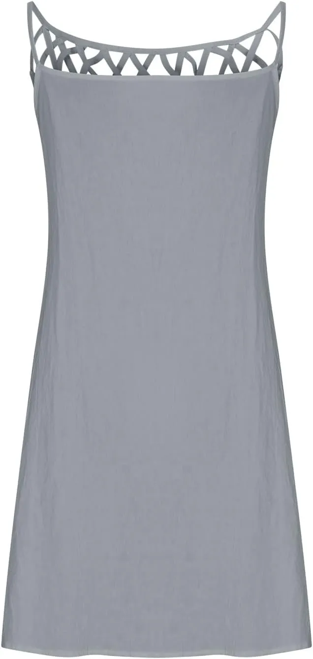 Cotton Linen Dresses for Womens 2024 Trendy Summer Casual Loose Short Sleeve Midi Dress Elegant Lace Beach Sundress