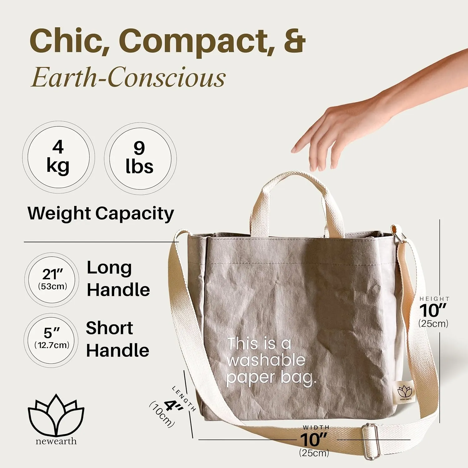 Crossbody Bags for Women & Men - Eco-Friendly Sling Bag & Tote Bag for Women, Lightweight Reusable Travel Bag