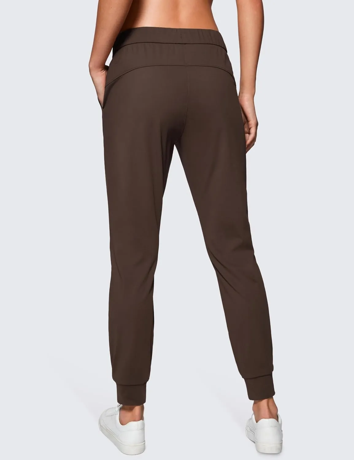 CRZ YOGA 4-Way Stretch Golf Joggers for Women, 28" Casual Travel Workout Pants, Lounge Athletic Sweatpants with Pockets