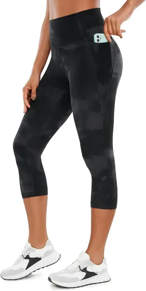 CRZ YOGA Womens Butterluxe Workout Capri Leggings with Pockets 19 Inches - High Waisted Crop Gym Yoga Pants Buttery Soft