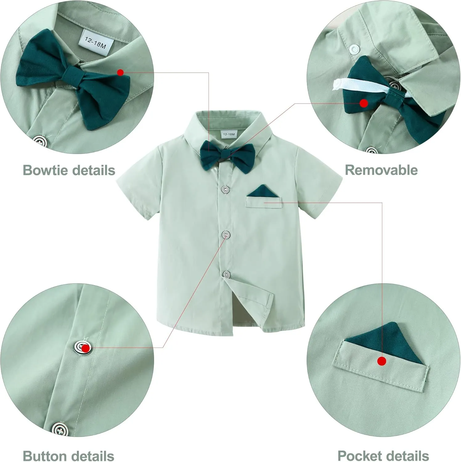 DISAUR Baby Boy Clothes Suits Toddler Dress Shirt With Bowtie Suspender Pants Outfit Sets Gentleman Wedding 1-6 Years
