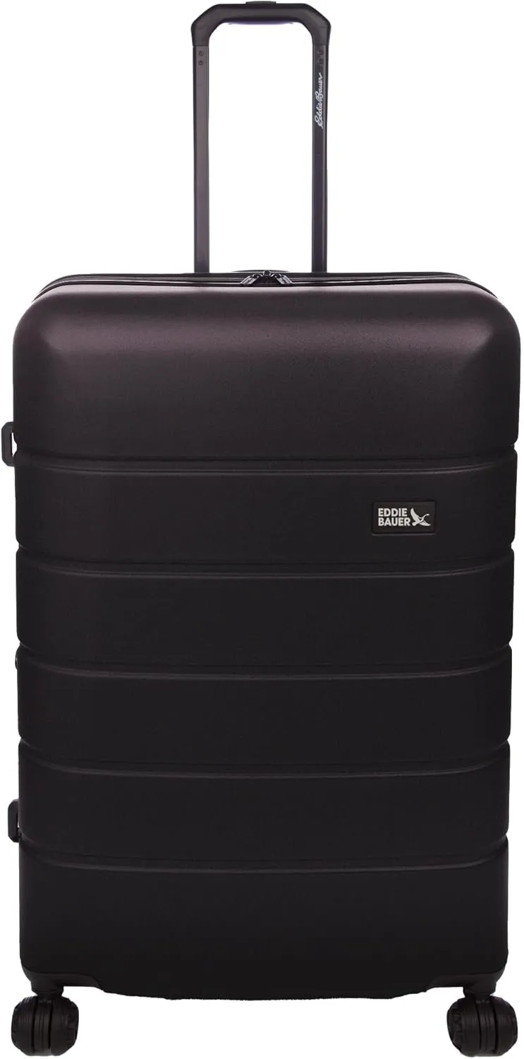 Eddie Bauer Glacier Luggage | Hardside | Spinner Wheels | Expandable | Lightweight | Durable | Travel Essentials, Carbon, 30" (Check-in)