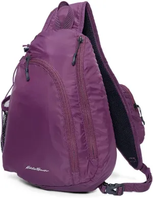Eddie Bauer Sling Bag | Travel | Everyday Carry | Lightweight | Durable | Ripstop Nylon | 8L, Dk Plum, One Size
