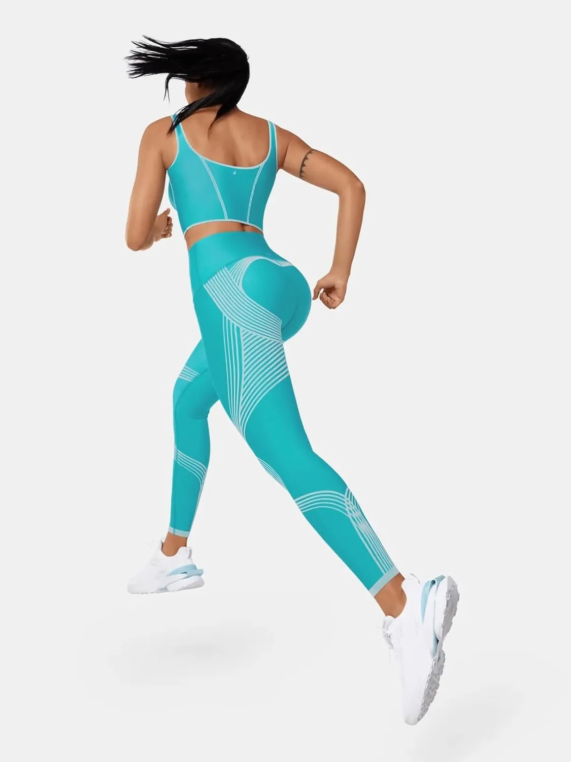 Fanka Compression Body Sculpt Side Pocket Leggings for Women No See Through Reversible Wear High Waisted Yoga Pants Workout