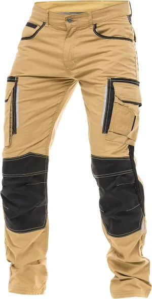 FASHIO FF Mens Construction Pants Utility Work Heavy Duty Workwear Trousers Carpenter Knee Reinforcement Cordura Safety Pants