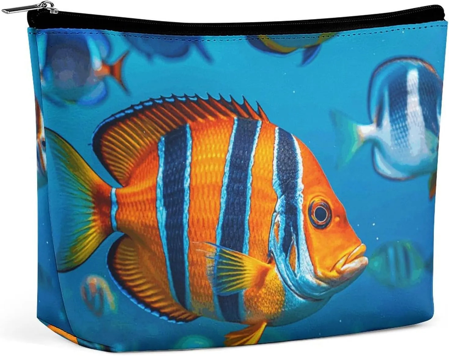 Fishes Travel Makeup Bag Large Toiletry Bag for Women Waterproof Cosmetic Bags for Purse Portable Makeup Organizer Bags Cute Zipper Pouch Cosmetic Pouch Funny Travel Makeupbag