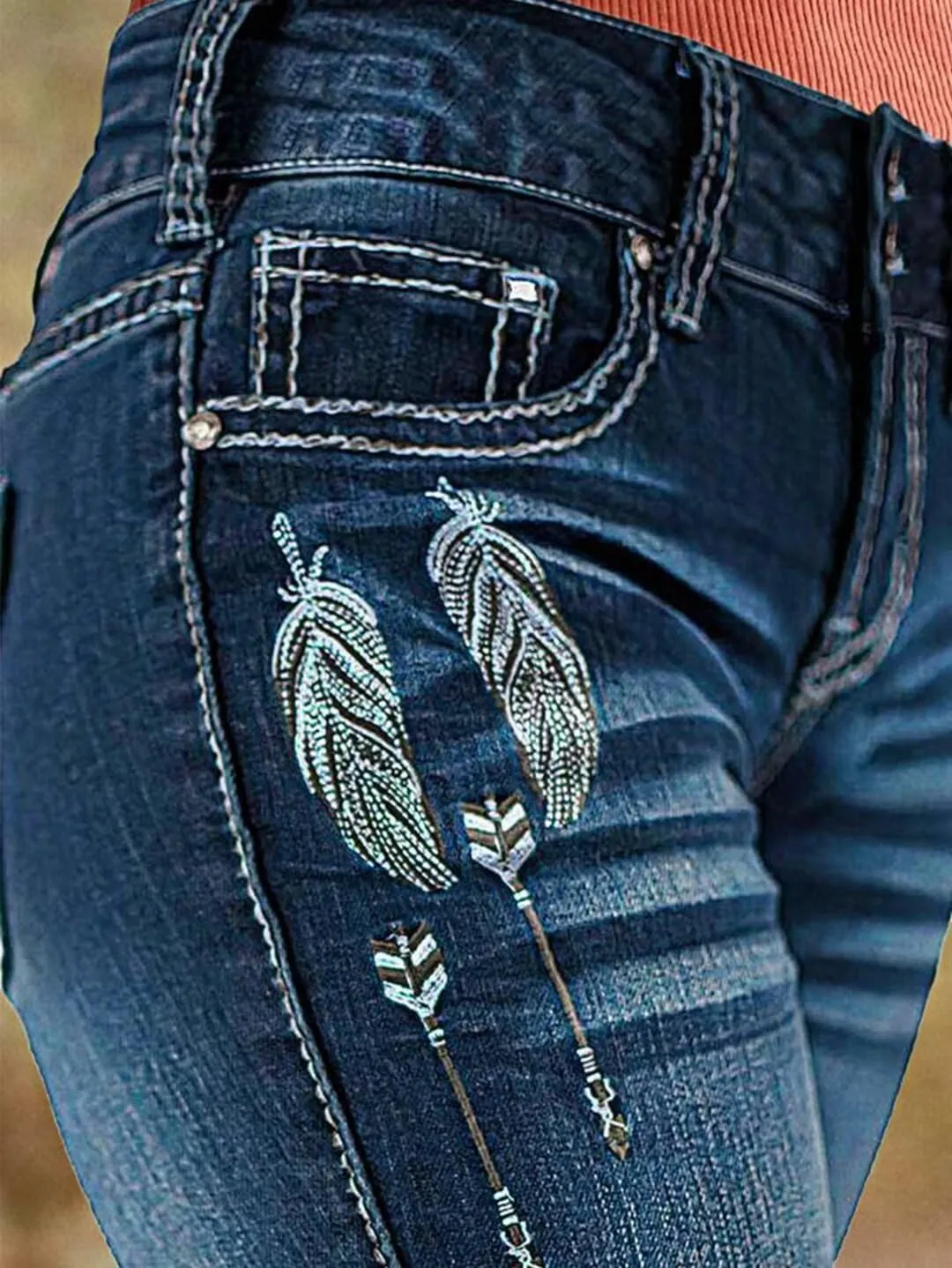 Flamingals Bootcut Wide Leg Low Rise Ripped Button Up Denim Pants