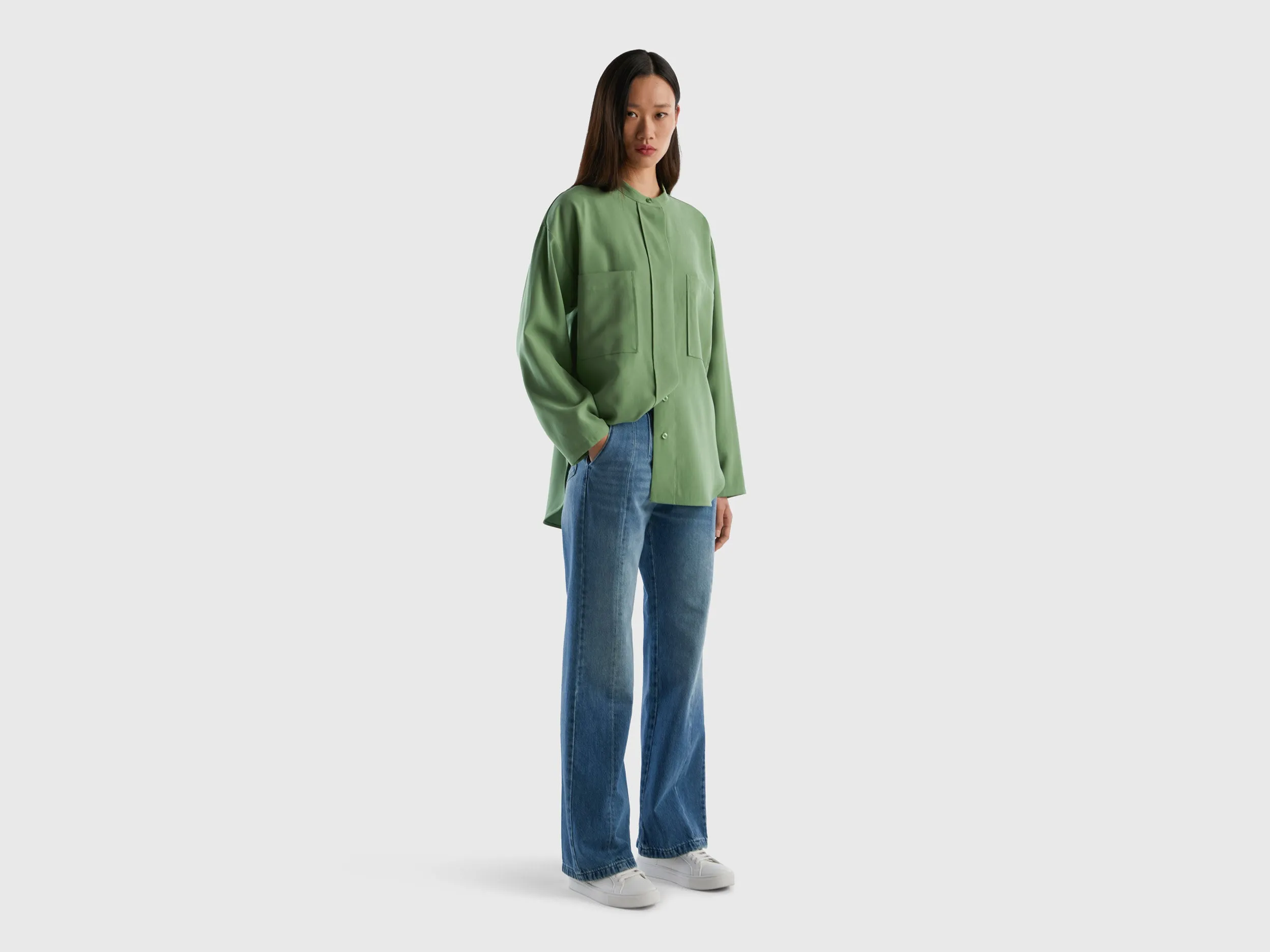 FLARED 100% COTTON JEANS