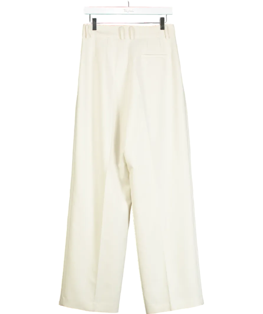 FRANKIE SHOP Cream Pleated Trousers UK S