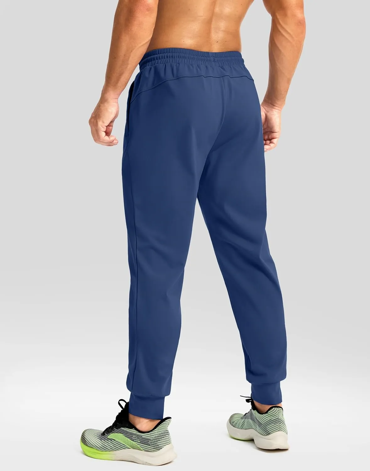 G Gradual Men's Fleece Joggers with Zipper Pockets Winter Warm Pants Water Resistant Athletic Workout Gym Sweatpants for Men