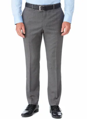 GISBORNE CONTEMPORARY FIT TROUSER - ASH CHECK