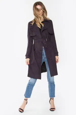 Glenna Suede Trench Coat